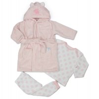 H33582: Baby Cute & Cuddly Plush Dressing Gown & Pyjama Set (3-24 Months)